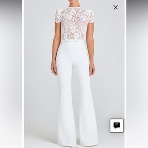 NADINE MERABI White Lace Jumpsuit